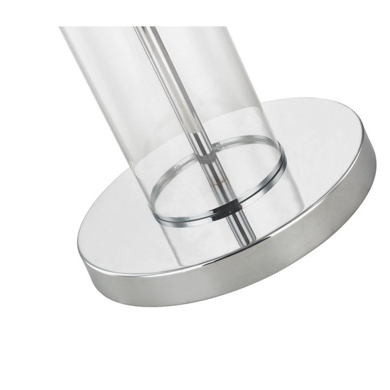 Hotel Metal Floor Lamp s leštěným chromovým povrchemna pohovce vedle pokoje