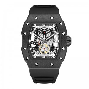 Baogela Top Brand Luxury Mens Watches Sport znerezové oceli Tonneau Dial vojenské sportovnínáramkové hodinky Silikonový popruh 4149