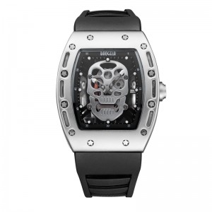 Módní lebka Men Quartz Watch Baogela Creative Dial Watch for Men Clock Gold Life Vodotěs