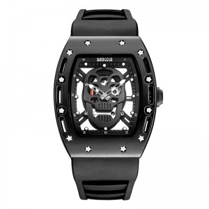 Módní lebka Men Quartz Watch Baogela Creative Dial Watch for Men Clock Gold Life Vodotěs