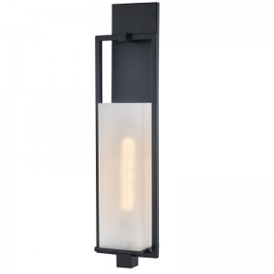 Pohostinství Hotel Wall Scónce s matným černým povrchem a obdélníkovým povlečením Akrylový odstín v hotelu typický chodbu