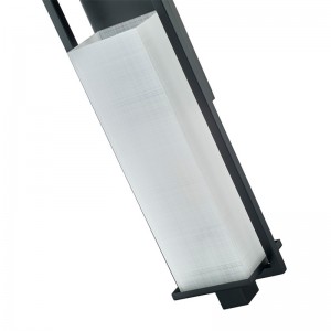 Pohostinství Hotel Wall Scónce s matným černým povrchem a obdélníkovým povlečením Akrylový odstín v hotelu typický chodbu