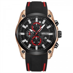 Baogela Men \\\\\'s Vojenská sport sleduje muži vodotěsné módní módní modrý silikonový popruh Wristwatch Man Luxury Top Track Watch 22705