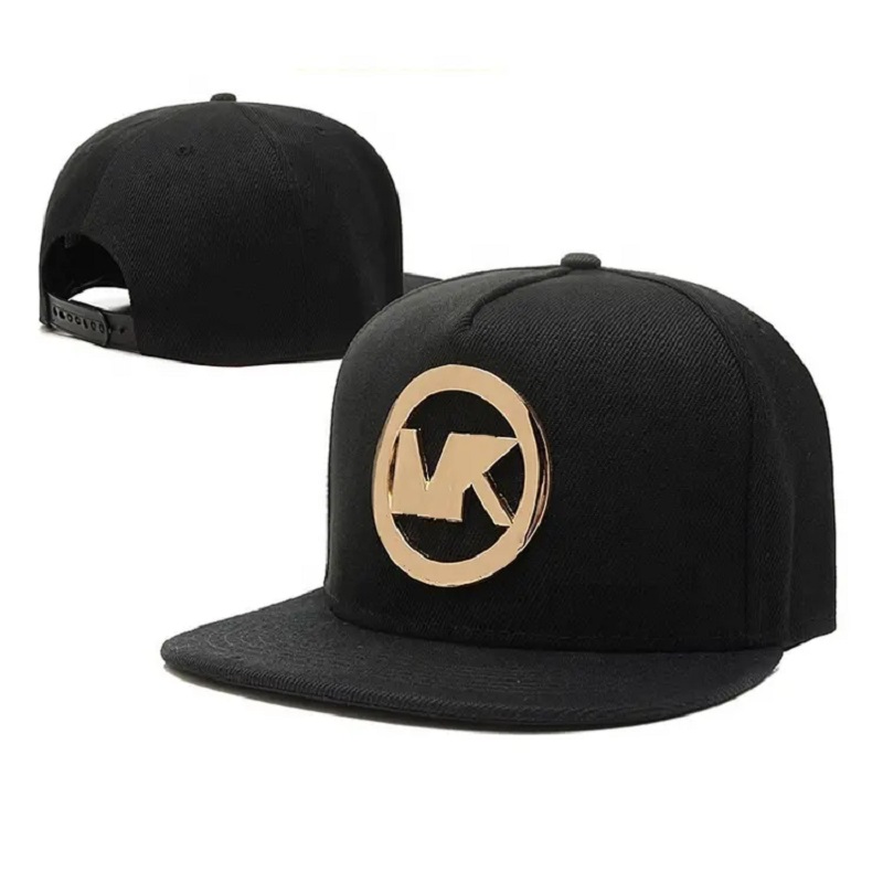 Velkoobchod vlastní zlaté kovové desky Logo Snapback Caps Hats