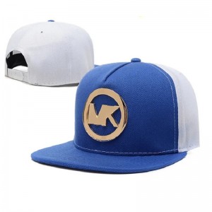 Velkoobchod vlastní zlaté kovové desky Logo Snapback Caps Hats