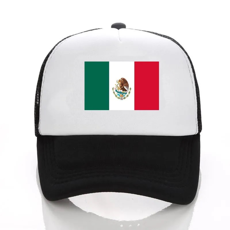 Baseball Cap Mexico Flag Print Hat Hat Hand Men Snapback módní hip hop cestování a volný čas venkovní sportovní trucker klobouk