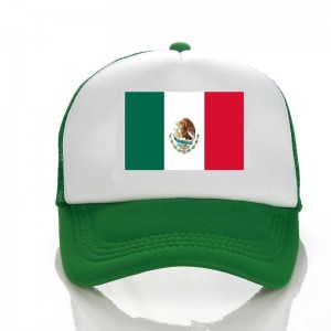Baseball Cap Mexico Flag Print Hat Hat Hand Men Snapback módní hip hop cestování a volný čas venkovní sportovní trucker klobouk