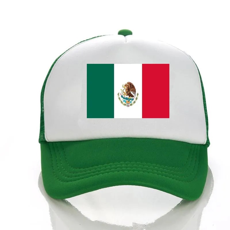 Baseball Cap Mexico Flag Print Hat Hat Hand Men Snapback módní hip hop cestování a volný čas venkovní sportovní trucker klobouk