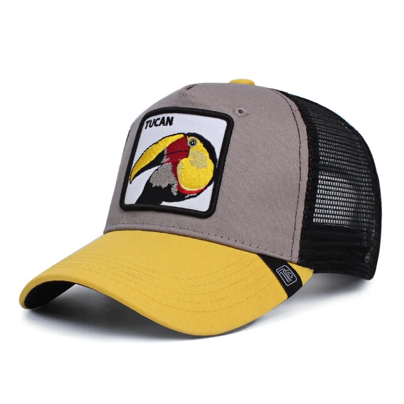 Unisex Nastavitelné Amazon Hotsale Animal Trucker Hats 3D Vyšívané přizpůsobené baseballové čepice