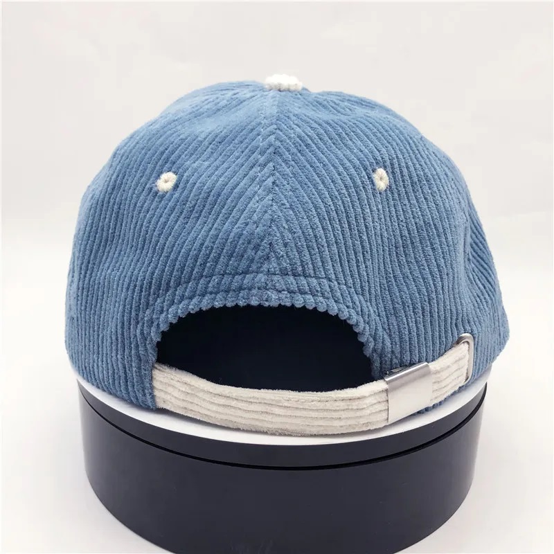 Corduroy 6 panel Vlastní logo Nestrukturované dospělé klobouky Corduroy táta Cap