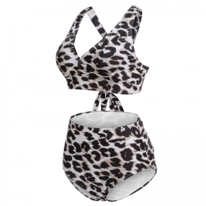 Leopard Print popruh plus velikosti plavky