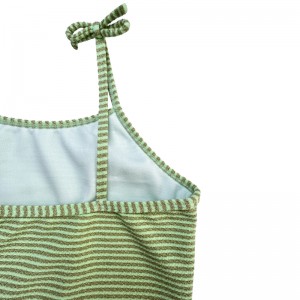 Zlatý hedvábný bowknot jednodílný dětský plavky