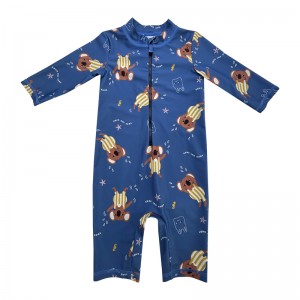 Kreslený tiskna zipna jednodílné děti plavky