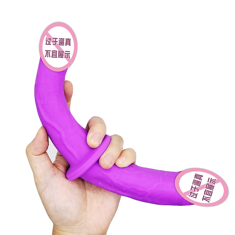 823/824 Lesbická duální hlava Purple Adult Sex hračky dvojité dildo penetrace hlava dvojitá strana končí dildo pro páry ženy gay