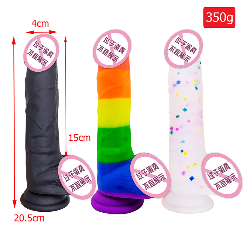 806-Rainbow Penis Zvětšení Teleskopického tahu penis pes obrovský anální dildo sexuální hračka velká dlouhá realistická dildo pro ženy