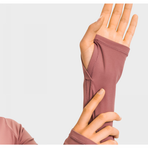 Oříznutá prst-cot o krk jóga košile