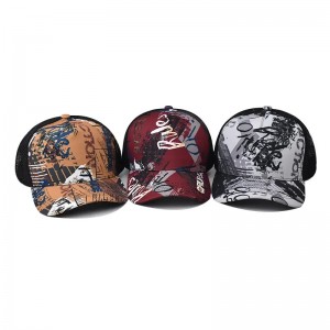 Levné sluneční hledisko Snapback Hip Hop Mesh Hats Custom Gradient Trucker Cap