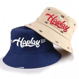 Vlastní bavlněné kbelíkové klobouky Navrhněte své vlastní vyšívací kbelíkové klobouky s vlastním logem