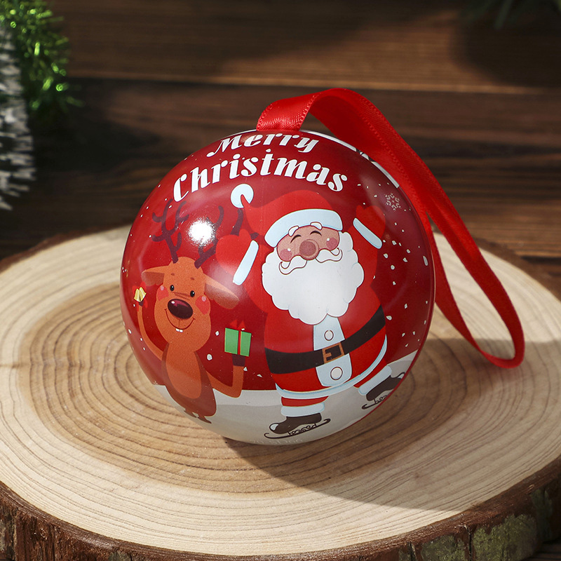 Tinplate Christmas Ball Christmas Candy Box dárková krabička