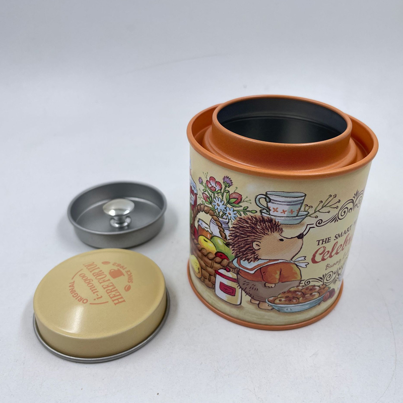Plechovka kulatý čaj Caddy Candy Snack Packaging Box