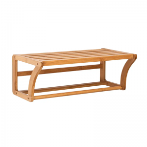 Bambusová montážní police s tyčinkami ručníků