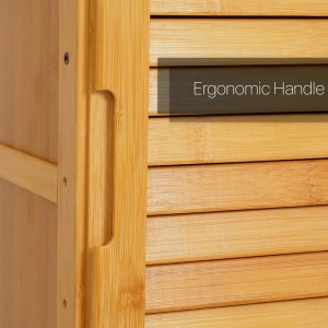 Dokončenínezávislých dveří uzavírací skříňky vzpřímené bambusové úložné skříňky