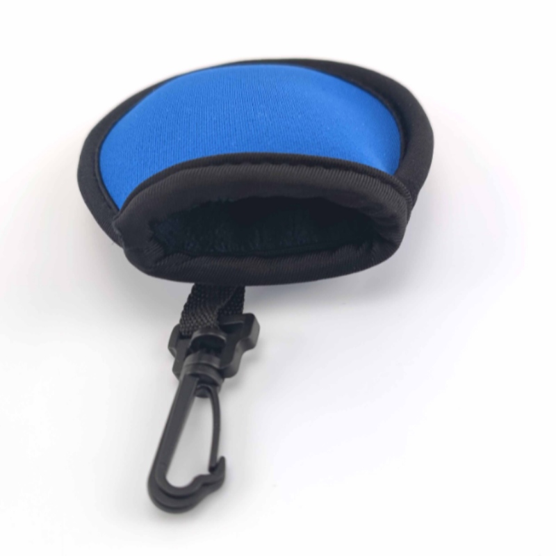 Vlastní vodotěsná černýneoprenový golfový míček podložka pouzdrana pouzdrona čisticí pouzdro s klipem