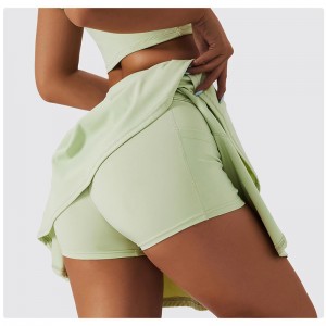 SC1055 Crop Top Polo Shirts a tenisová sukně Set Yoga Conjunto jóga fitness žena 2024