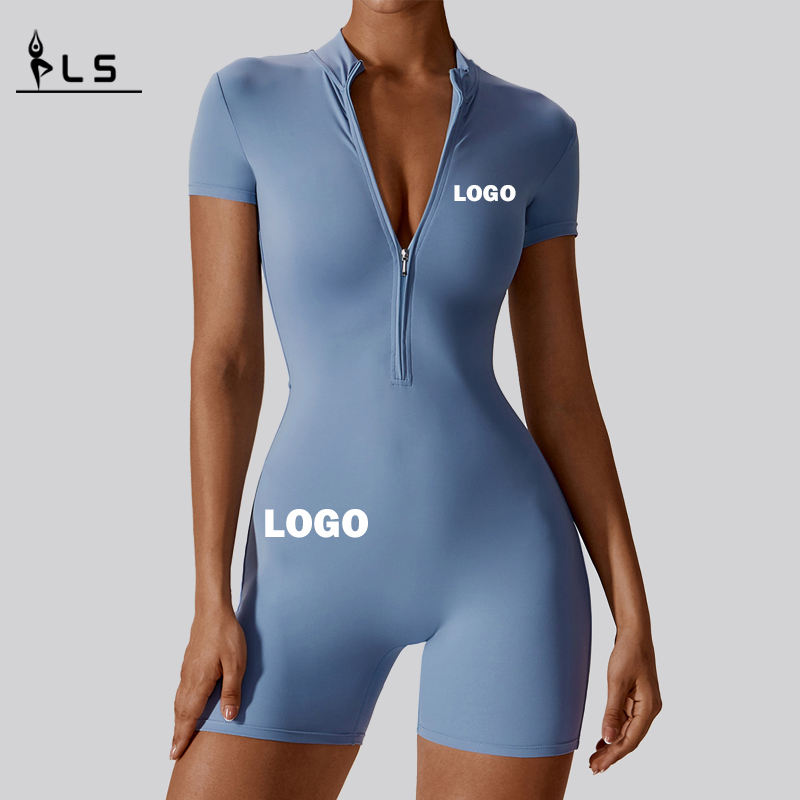 SC1074 Custom Women's Yoga Rompers One Piece Vysoce kvalitní kombinéza Aktivní opotřebení prodyšných měkkých jógových kombinézu