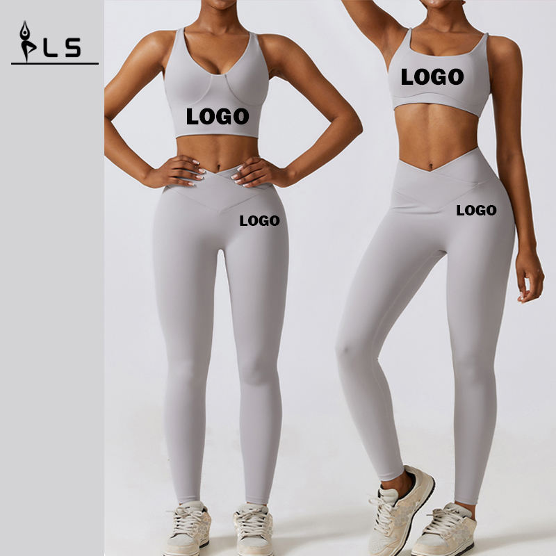 SC1067 Cena 2 kus sada žen jóganastavit oblečení oblečení Outfit Set jóga oblek Sport Leggings