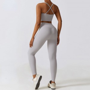 SC1067 Cena 2 kus sada žen jóganastavit oblečení oblečení Outfit Set jóga oblek Sport Leggings