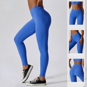 SC1094 Čtyřcestný úsek prodyšný v řezu pasu Nylon Spandex Leggings Butt Lift Yoga Pants Leggings pro ženy