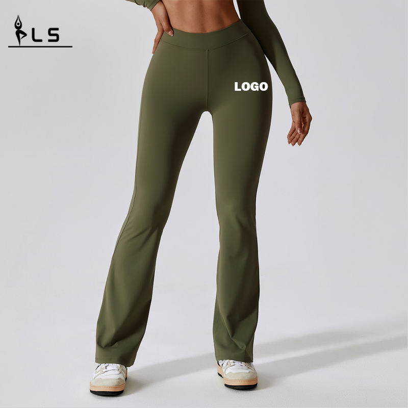 SC1096 SC1096 STĚROVÉ PAS SPOLEČNÉ Čtyřcestnénatahování pro ženy Push Up Scrunch Butt Flare Leggings pro ženy