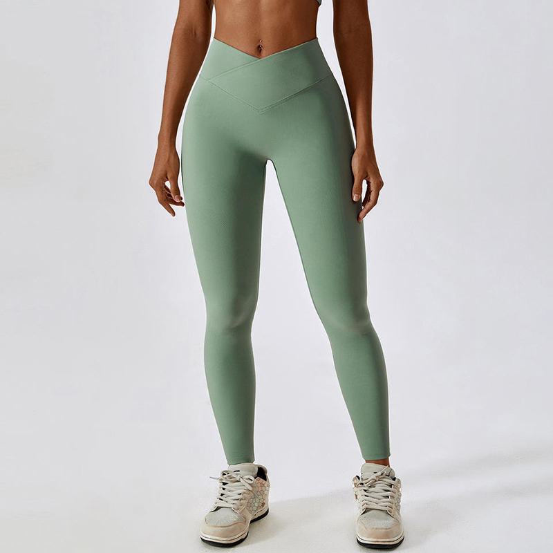 SC10103 Bezproblémová pevná látka zvednutí legíny Sport Flored Yoga Pants Scrunch zadek legíny