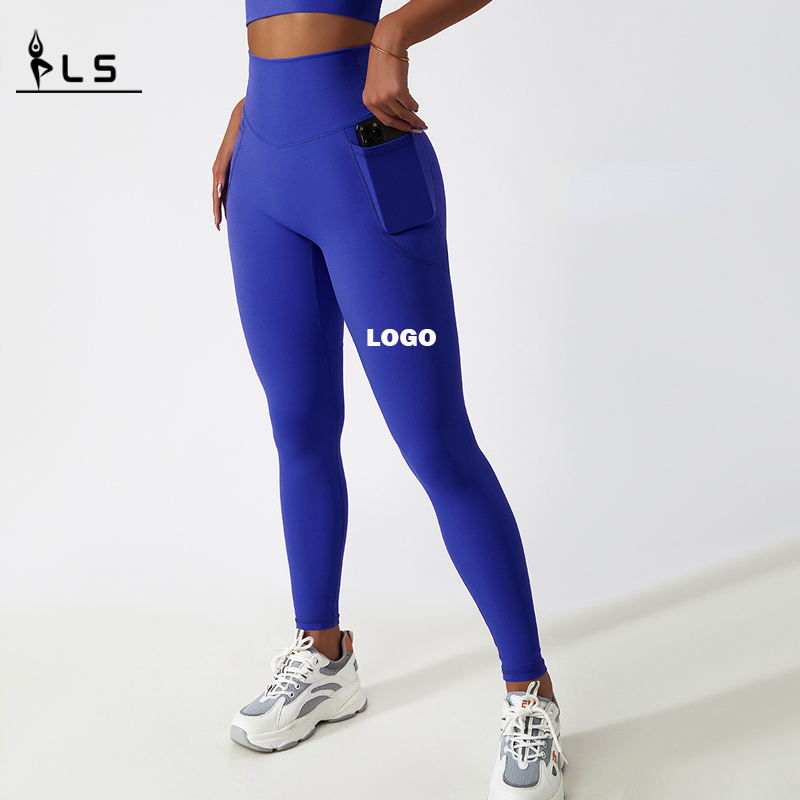 SC10116 Bezproblémové sexy jógové kalhoty s kapsami pro ženy prodyšné legíny Fitness Yoga Leggings