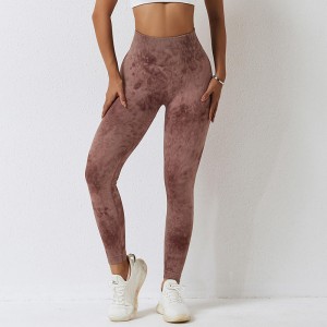 SC10125 Velkoobchodní cenová vazba Dye Scrunch zadek legíny a jógové kalhoty vysoký pas Sport Sport Women Yoga Pants Booty Leggings