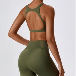 SC10169 Cross Back Yoga Sports Bra s vysokým dopadem polstrovaná jóga podprsenka Vysoce kvalitní ženské tréninky sportovní podprsenka