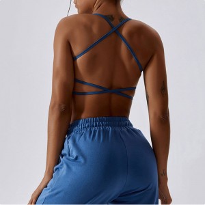SC10172 Sexy Sport Strappy Vlastní sportovní podprsenka pro ženské sportovní podprsenky pro ženy Criss-Cross Back Padded