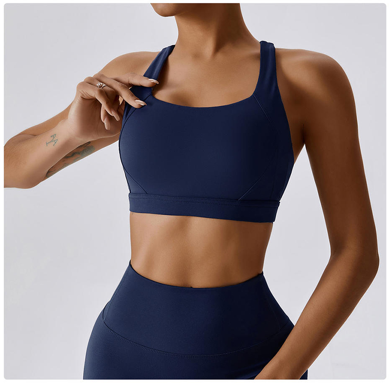 SC101811 Cross Back Yoga Sports Bra High Impact Polstrované dámy ohlávky krk kříž opěrky zpět sportovní podprsenka pro ženy