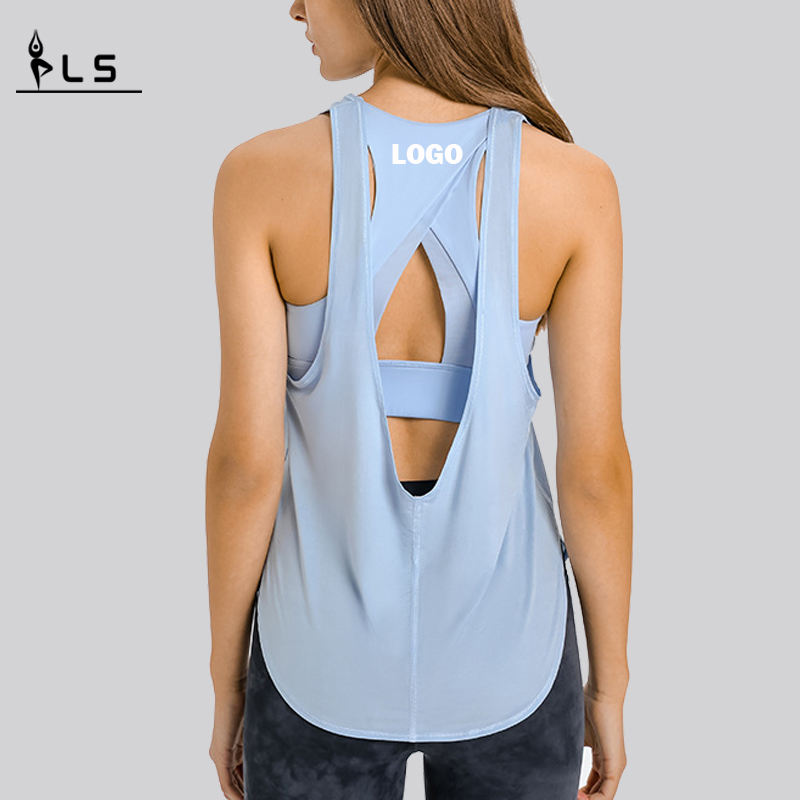 SC102512 Jarní módní volná halenka Hollow Workout Tops Yoga''s Tank Top Womens Yoga Tank Top Otevřená zpět