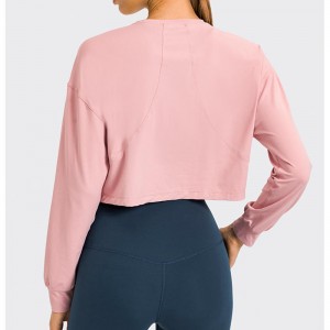 SC10265 prodyšná jógová plodina Top Gym Fitness těsné tričko s dlouhým rukávem Dámské tričko s dlouhým rukávem