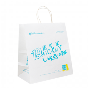 Homepackaging&Printingpaper Packagingpaper Bags Ekologicky přátelské recyklované černé bílé hnědé jídlo s sebou balení řemeslné papírové taškynakupovánínakupování Kraft papírový taška s držadlem