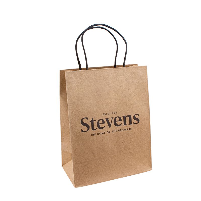 Kraft Paper Balení Bag Paper Kraft Bag Vlastní papírové sáčky s úchytynávrhářských papírových sáčků