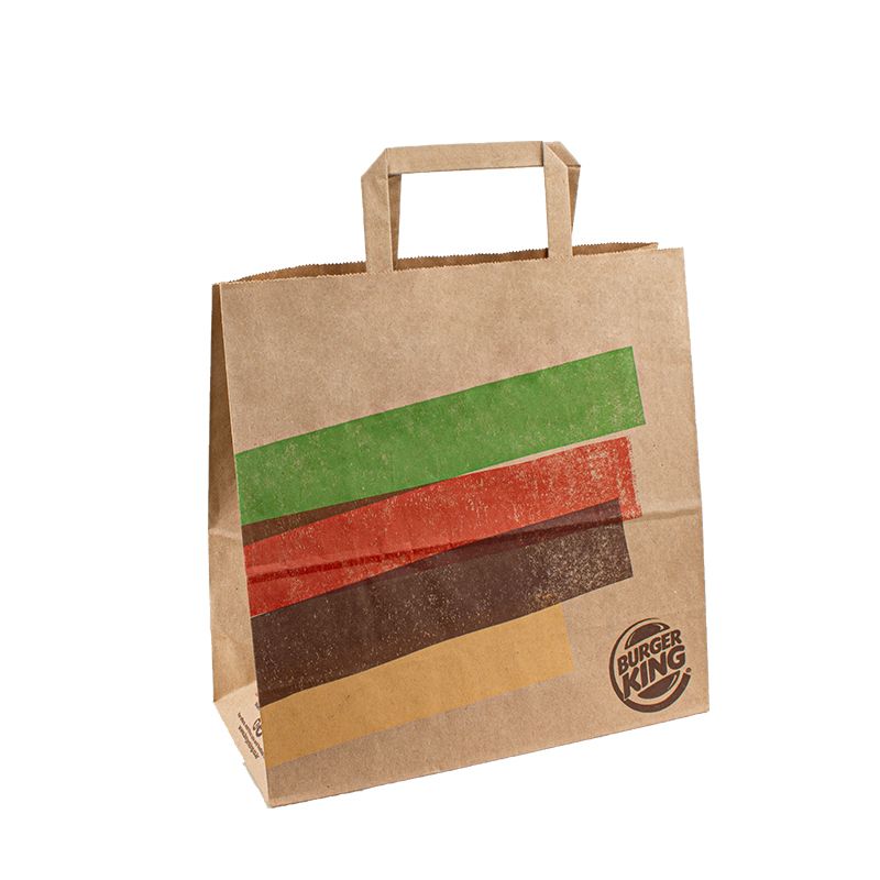 Kraft Paper Shopping Bag Food Balení Vlastní papírové sáčky s logem papírový sáček s držadlem