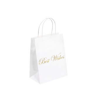 Děkujeme vám papírový sáček Váš propagační taškana papír Kraft Paper dárkové tašky s kliky Kraft Paper Bag