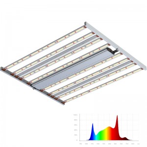 800W Spectrum Nastavitelné extra UV+fr pruhy plné spektrum Hortikulturní LED Grow Light