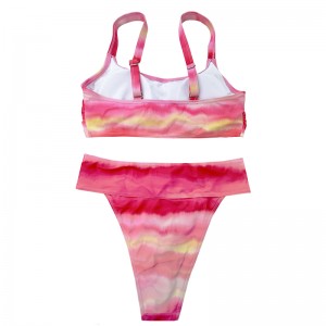 Růžový růžový gradient se širokým ramenním popruhem Pokom