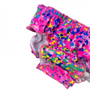 Dětské plenky potištěné květinové záhyby pohodlný absorpční tak roztomilý jasně růžový růžový