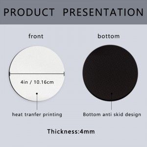 Sublimatizace tácků mezery Neoprenové čtvercové kulaté tádě pronápoje