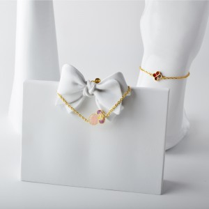 Nové 4 Broskvové květy Hollow A White Shell Broskvové květy Příslušenství Náramek